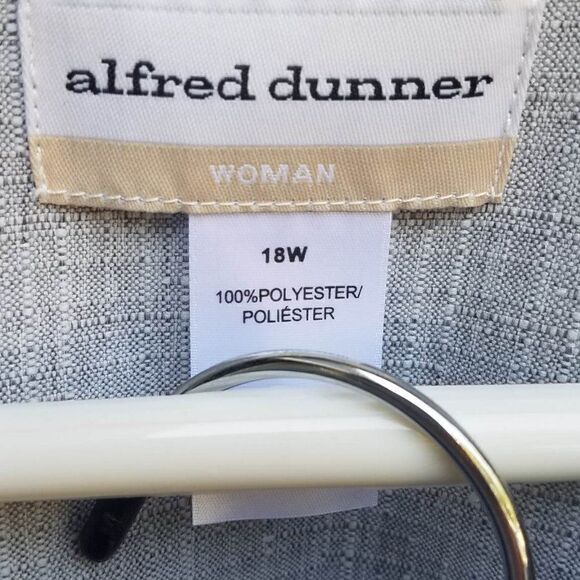 Alfred Dunner Gray Skirt Open Front Jacket Suit set size 18W - Picture 2 of 12